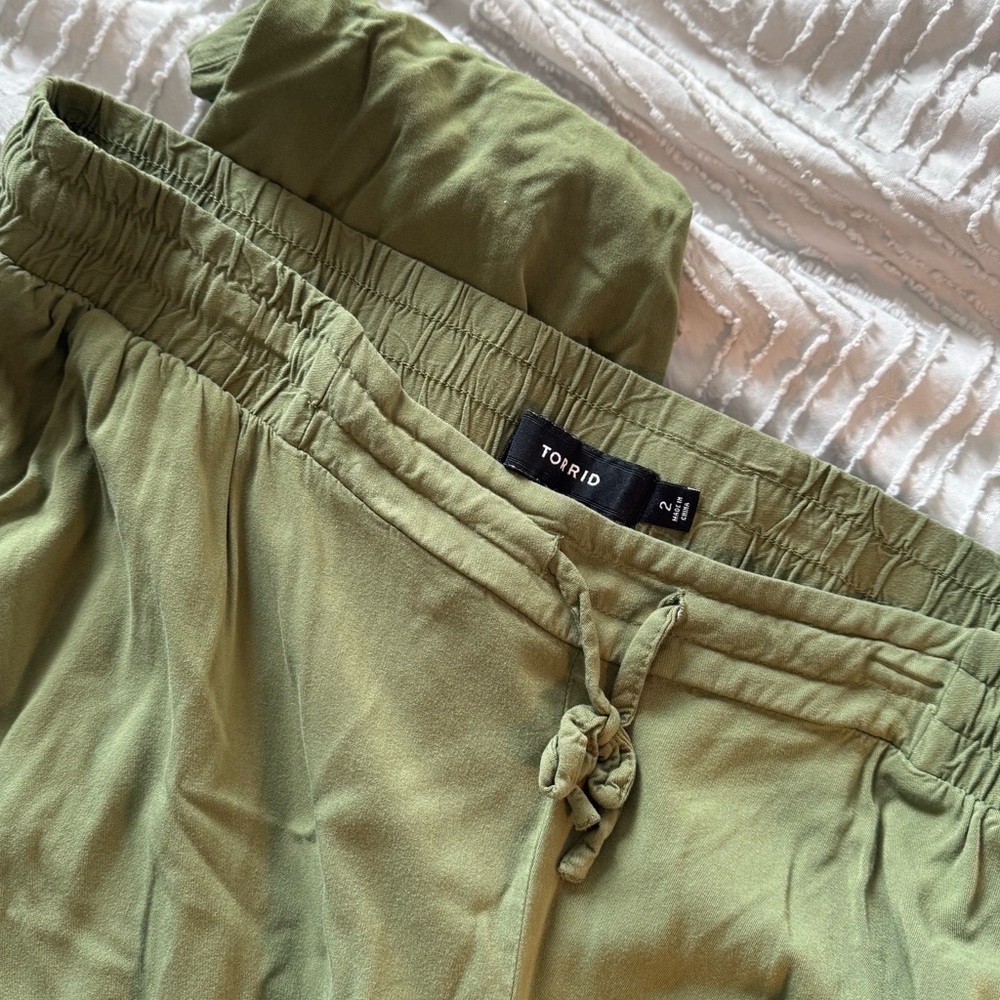Torrid Sage Green Drawstring Pants